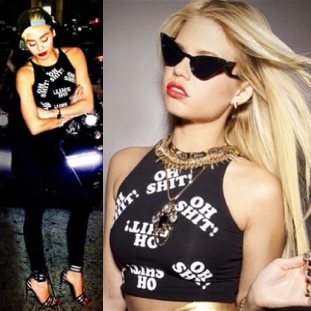 Dimepiece Oh Sh*t Crop Top Dolls Kill Miley Cyrus